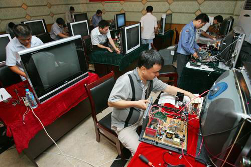 烟台微波炉维修_车间图片